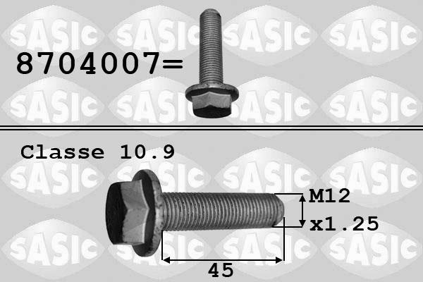 Sasic 8704007 - Hihnapyörän ruuvi inparts.fi