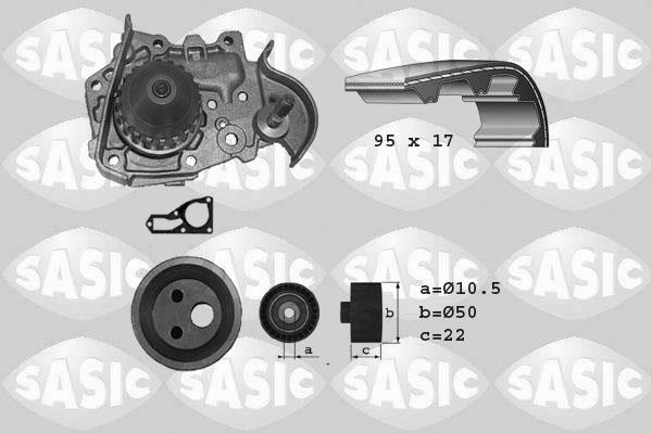 Sasic 3904006 - Vesipumppu + jakohihnasarja inparts.fi