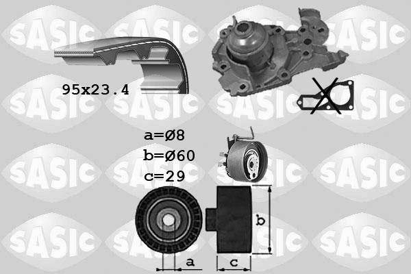 Sasic 3904010 - Vesipumppu + jakohihnasarja inparts.fi