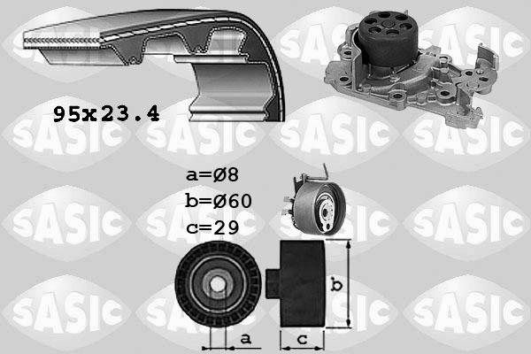 Sasic 3904029 - Vesipumppu + jakohihnasarja inparts.fi