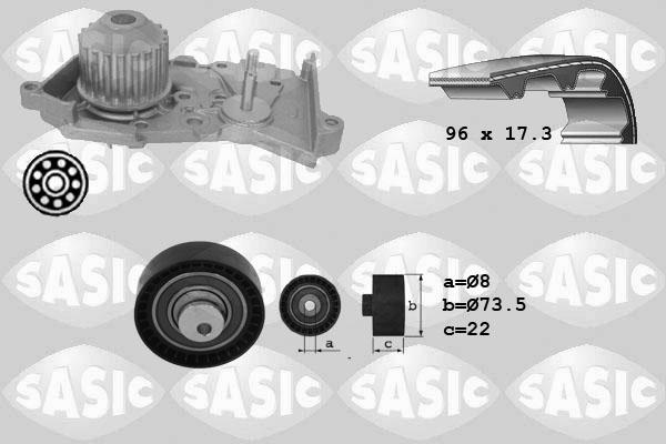 Sasic 3904026 - Vesipumppu + jakohihnasarja inparts.fi