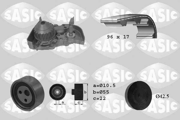 Sasic 3904023 - Vesipumppu + jakohihnasarja inparts.fi