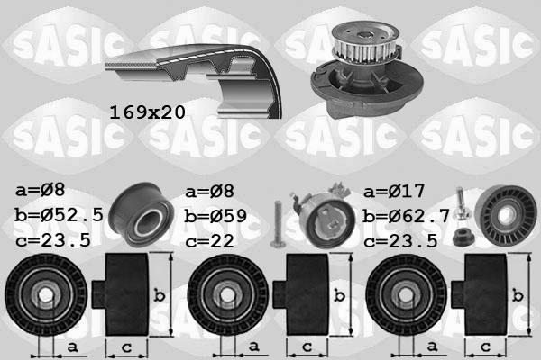 Sasic 3906099 - Vesipumppu + jakohihnasarja inparts.fi