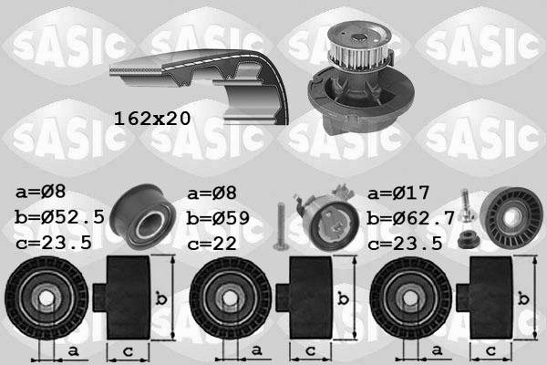 Sasic 3906095 - Vesipumppu + jakohihnasarja inparts.fi