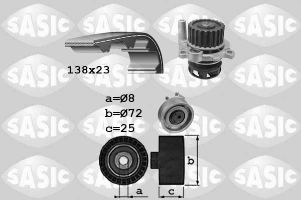 Sasic 3906091 - Vesipumppu + jakohihnasarja inparts.fi