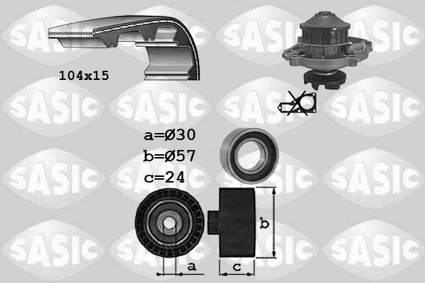 Sasic 3906098 - Vesipumppu + jakohihnasarja inparts.fi