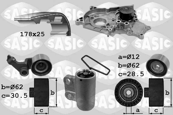 Sasic 3906040 - Vesipumppu + jakohihnasarja inparts.fi