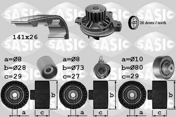 Sasic 3906059 - Vesipumppu + jakohihnasarja inparts.fi