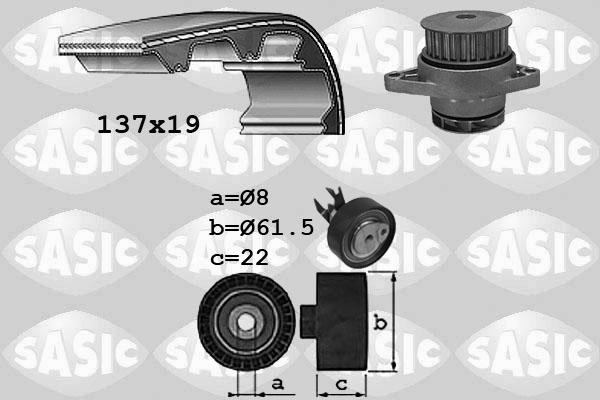 Sasic 3906054 - Vesipumppu + jakohihnasarja inparts.fi