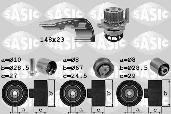 Sasic 3906057 - Vesipumppu + jakohihnasarja inparts.fi