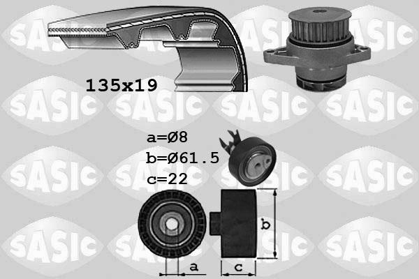 Sasic 3906065 - Vesipumppu + jakohihnasarja inparts.fi