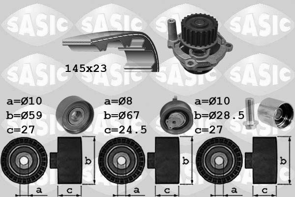 Sasic 3906068 - Vesipumppu + jakohihnasarja inparts.fi