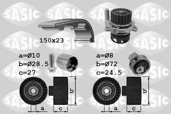 Sasic 3906063 - Vesipumppu + jakohihnasarja inparts.fi