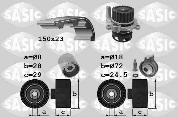 Sasic 3906062 - Vesipumppu + jakohihnasarja inparts.fi