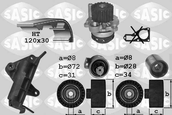 Sasic 3906019 - Vesipumppu + jakohihnasarja inparts.fi