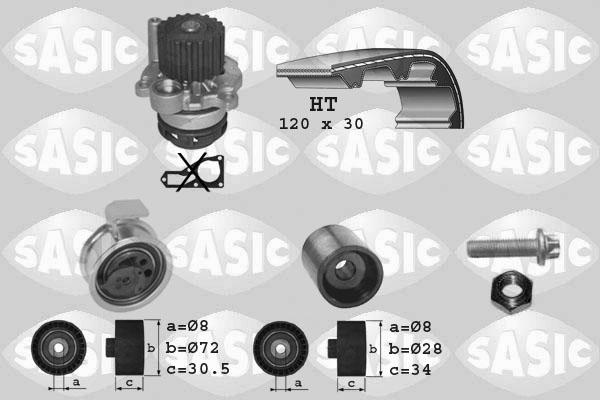 Sasic 3906010 - Vesipumppu + jakohihnasarja inparts.fi