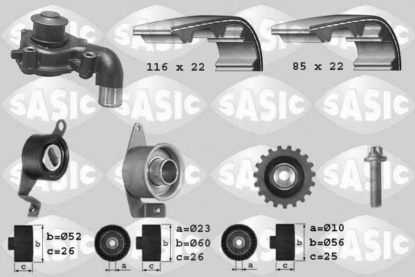 Sasic 3906011 - Vesipumppu + jakohihnasarja inparts.fi