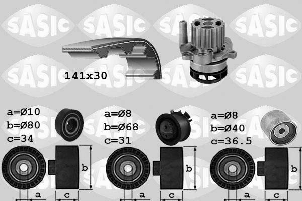 Sasic 3906084 - Vesipumppu + jakohihnasarja inparts.fi