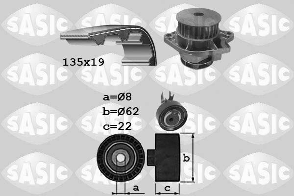 Sasic 3906088 - Vesipumppu + jakohihnasarja inparts.fi