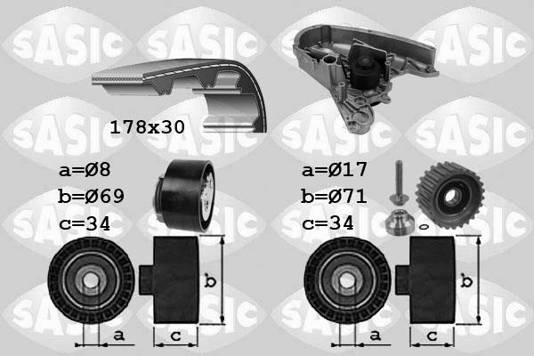 Sasic 3906030 - Vesipumppu + jakohihnasarja inparts.fi