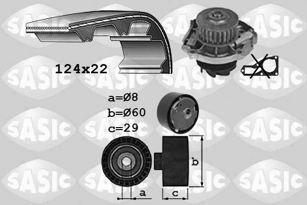 Sasic 3906038 - Vesipumppu + jakohihnasarja inparts.fi