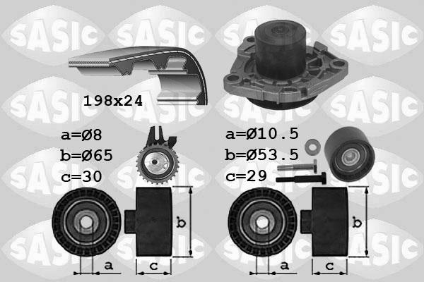 Sasic 3906033 - Vesipumppu + jakohihnasarja inparts.fi