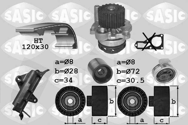 Sasic 3906023 - Vesipumppu + jakohihnasarja inparts.fi