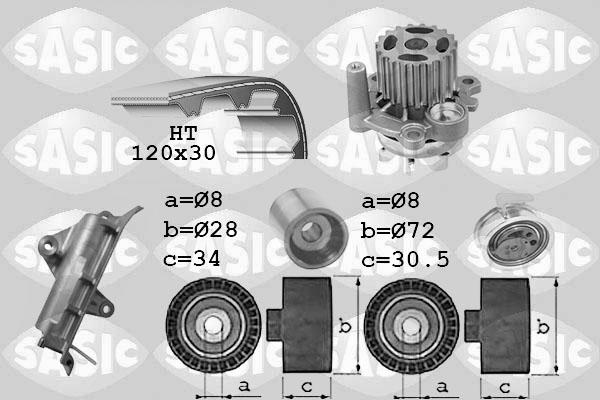 Sasic 3906022 - Vesipumppu + jakohihnasarja inparts.fi