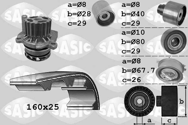 Sasic 3906077 - Vesipumppu + jakohihnasarja inparts.fi