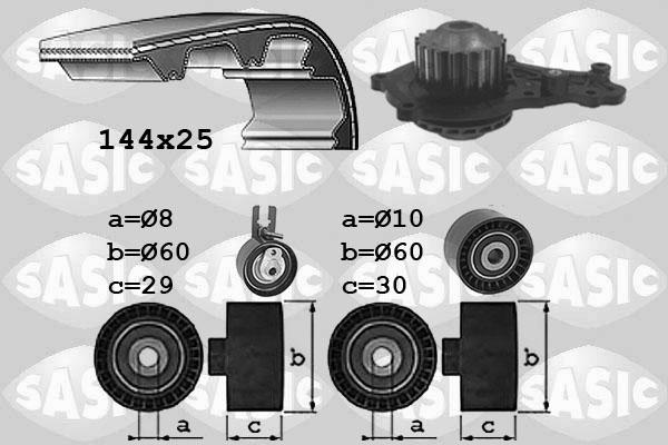 Sasic 3906109 - Vesipumppu + jakohihnasarja inparts.fi