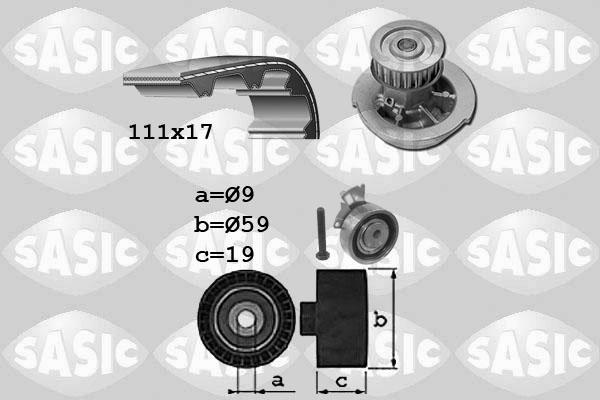 Sasic 3906100 - Vesipumppu + jakohihnasarja inparts.fi