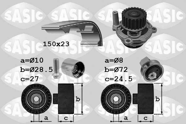 Sasic 3906101 - Vesipumppu + jakohihnasarja inparts.fi