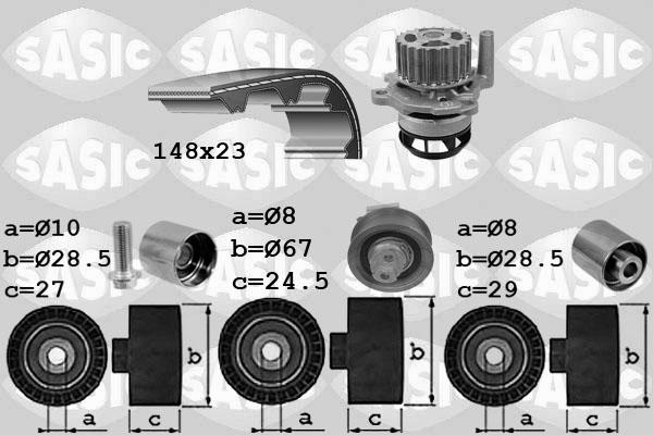 Sasic 3906103 - Vesipumppu + jakohihnasarja inparts.fi