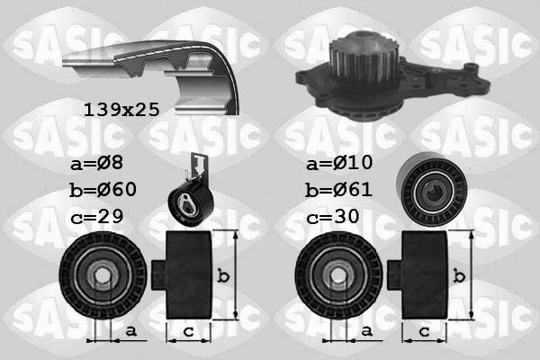 Sasic 3900042 - Vesipumppu + jakohihnasarja inparts.fi