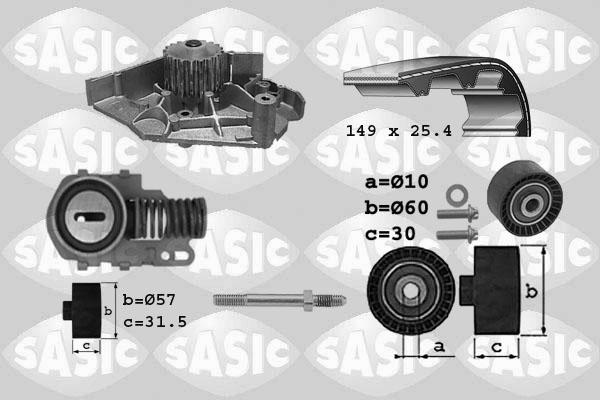 Sasic 3900005 - Vesipumppu + jakohihnasarja inparts.fi