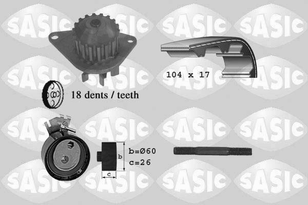 Sasic 3900003 - Vesipumppu + jakohihnasarja inparts.fi