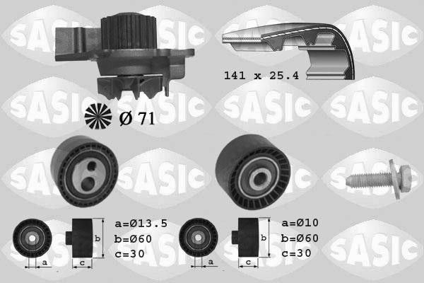 Sasic 3900011 - Vesipumppu + jakohihnasarja inparts.fi