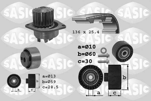 Sasic 3900017 - Vesipumppu + jakohihnasarja inparts.fi