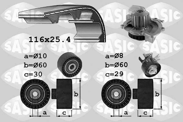 Sasic 3900035 - Vesipumppu + jakohihnasarja inparts.fi