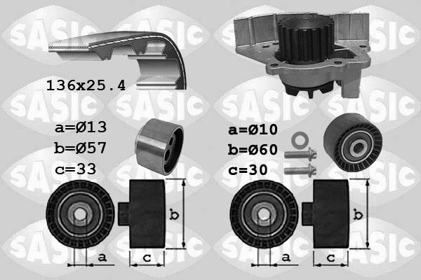 Sasic 3900033 - Vesipumppu + jakohihnasarja inparts.fi