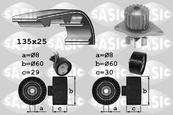 Sasic 3900032 - Vesipumppu + jakohihnasarja inparts.fi