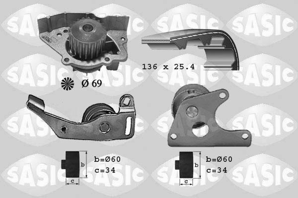 Sasic 3900022 - Vesipumppu + jakohihnasarja inparts.fi