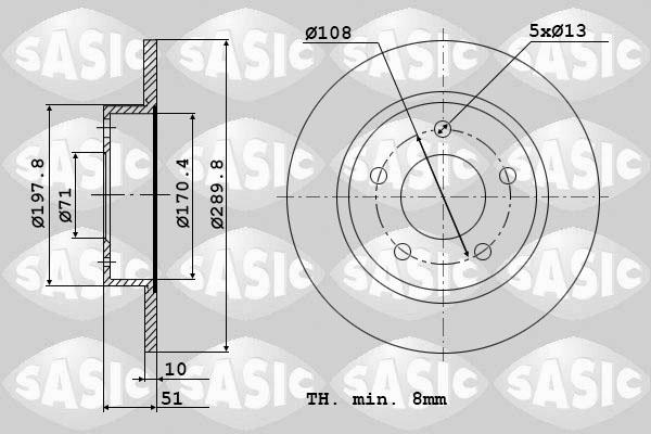 Sasic 2464V74J - Jarrulevy inparts.fi