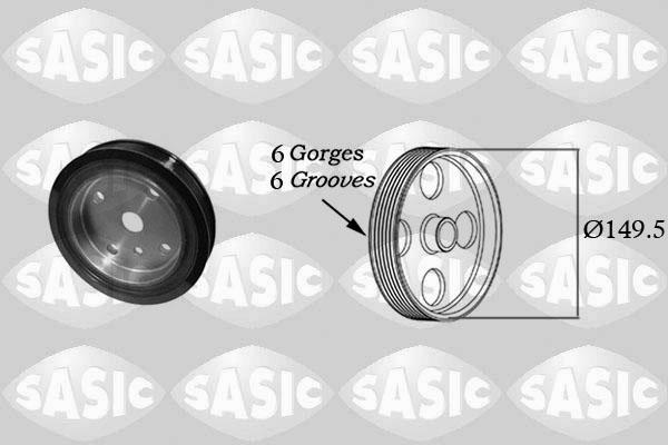 Sasic 2156074 - Hihnapyörä, kampiakseli inparts.fi