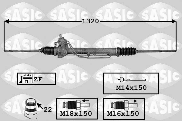 Sasic 7006144 - Ohjausvaihde inparts.fi