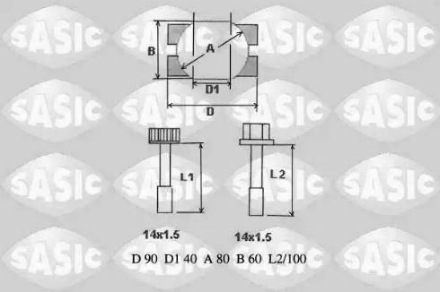 Sasic T773020 - Korjaussarja, ohjausvipu inparts.fi