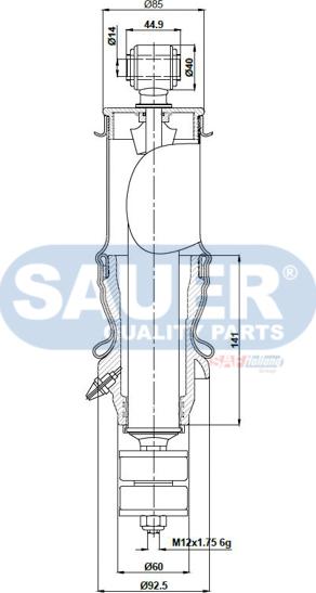 SAUER S3293101100 - Vaimennin, ohjaamon laakerointi inparts.fi