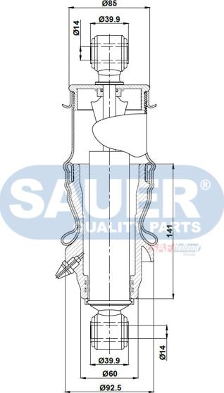 SAUER S3293101200 - Vaimennin, ohjaamon laakerointi inparts.fi