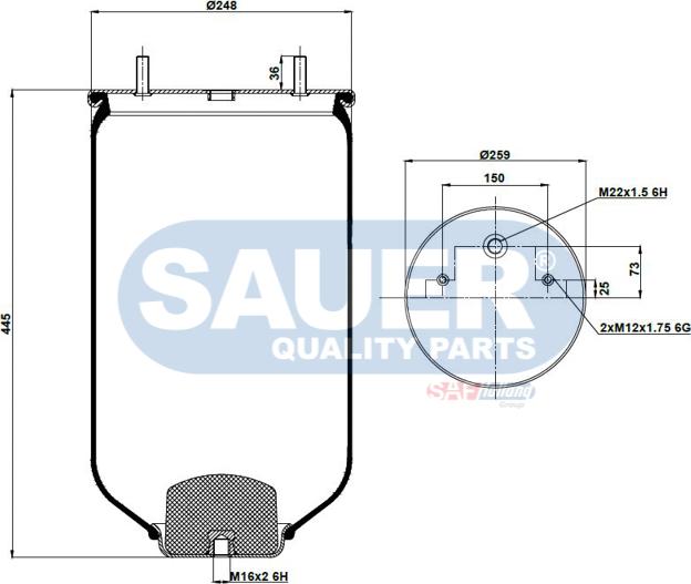 SAUER S2294022100 - Metallipalje, ilmajousitus inparts.fi