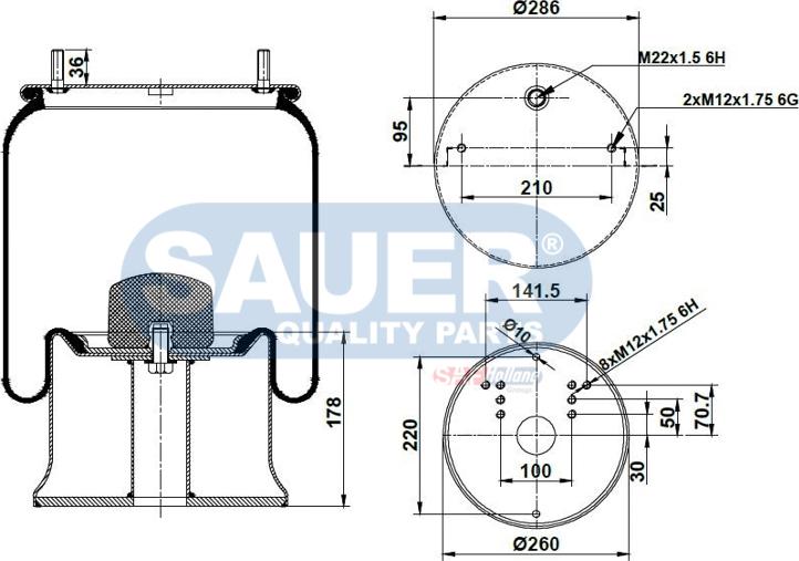 SAUER S2294823300 - Metallipalje, ilmajousitus inparts.fi